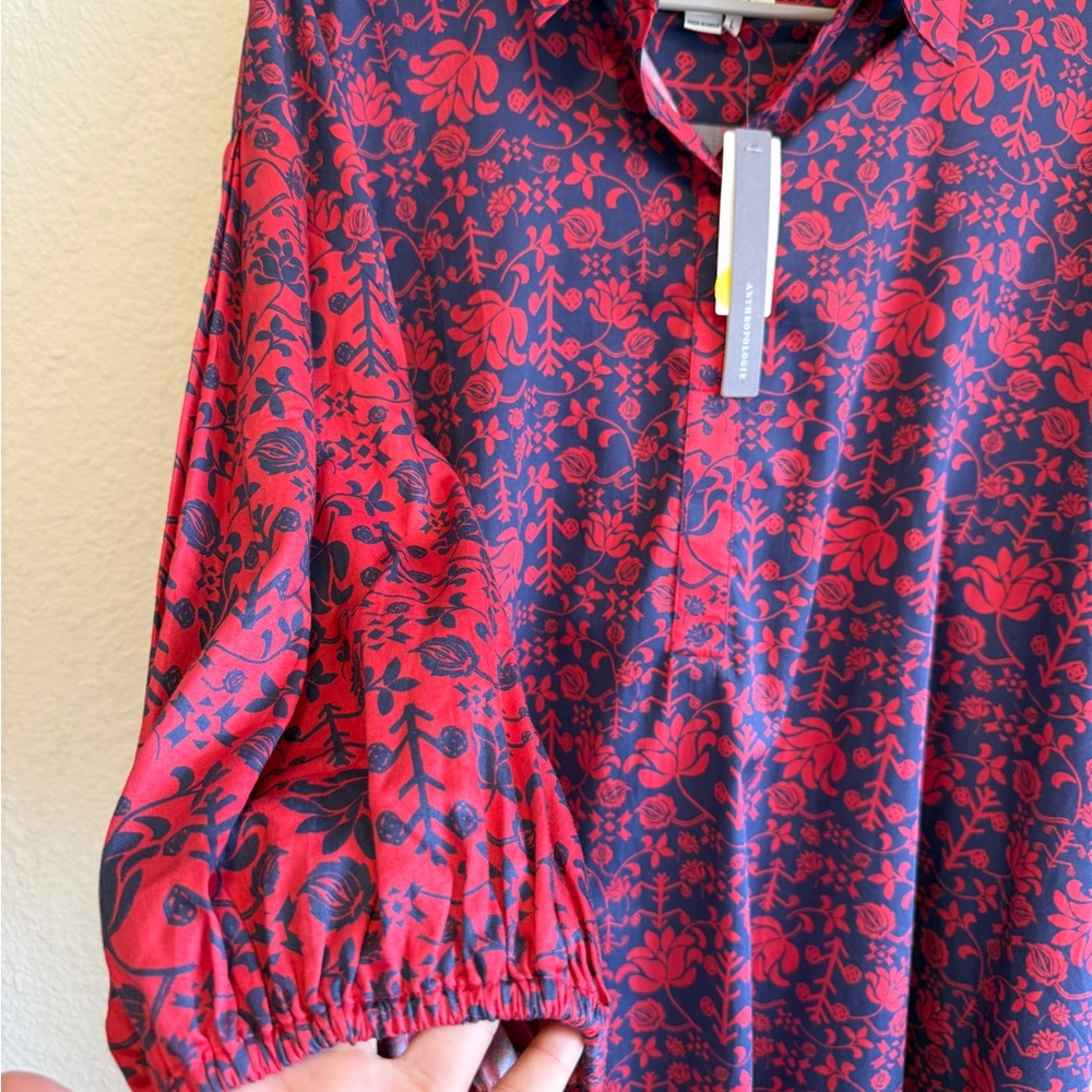 Sachin + Babi for Anthropologie Asymmetrical Red & Blue Dress - Size L (NWT) - Picture 6 of 10